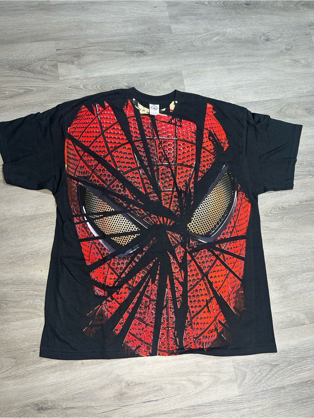 Vintage Amazing Spiderman All Over Print T-Shirt Black Marvel Comics Men’s 2XL